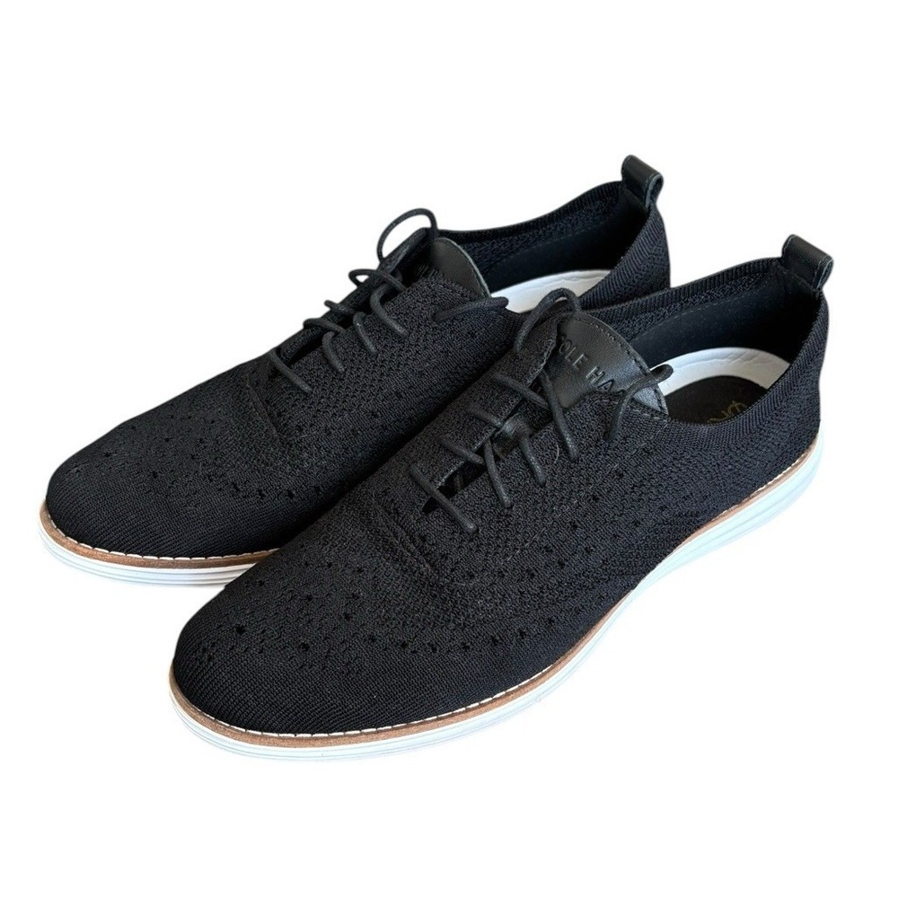 Cole Haan OriginalGrand Stitchlite Wingtip Oxfords Shoes Black Women Sz 9